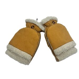 Timberland Winter Fingerless Gloves Suede Sherpa